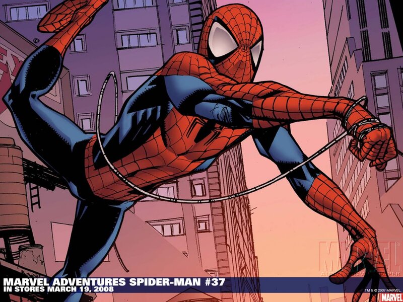 Spider-man Swinging — Red, Action-packed