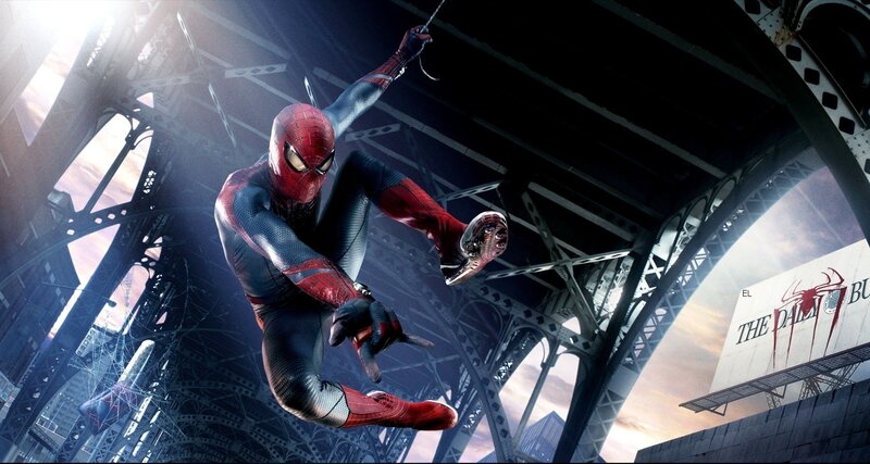 Spider-man Swinging — Red, Dramatic, Sunset, Digital Art, Bridge