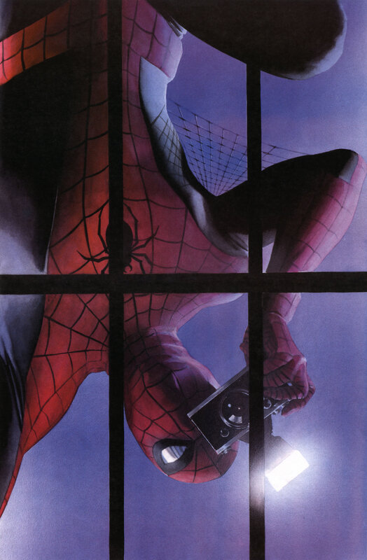 Spider-Man through window