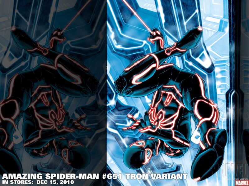 Spider-Man Tron Variant Cover