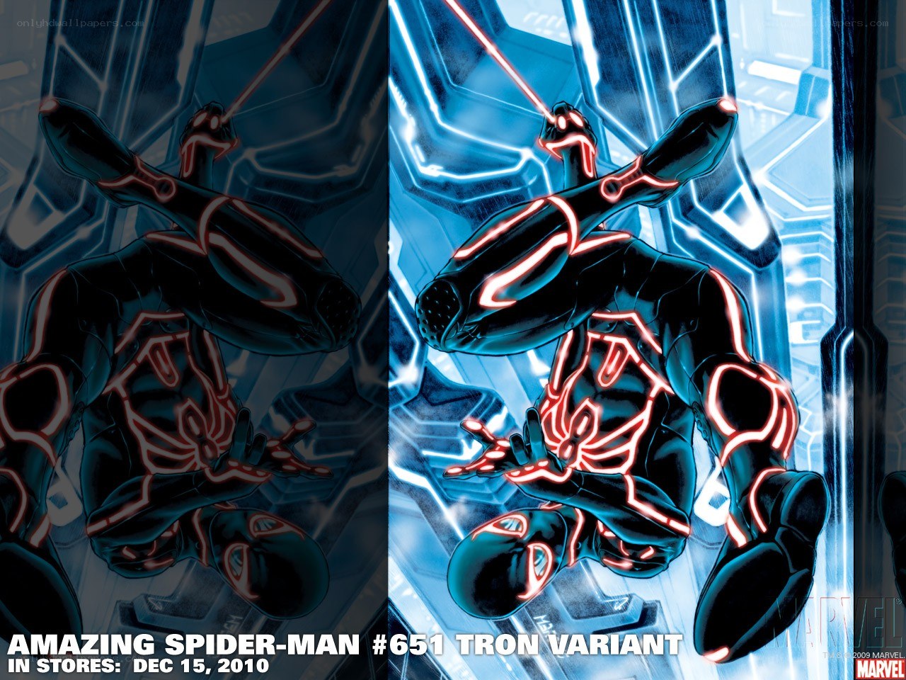 Spider-Man Tron Variant Cover