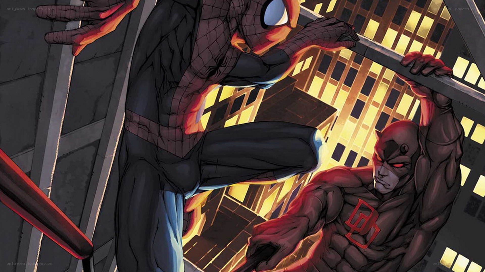 Spider-Man vs Daredevil battle