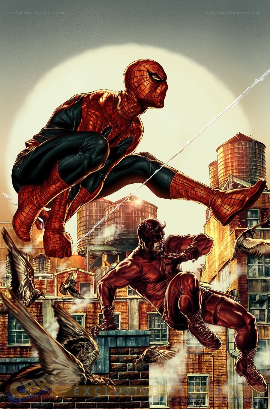 Spider-Man vs. Daredevil battle