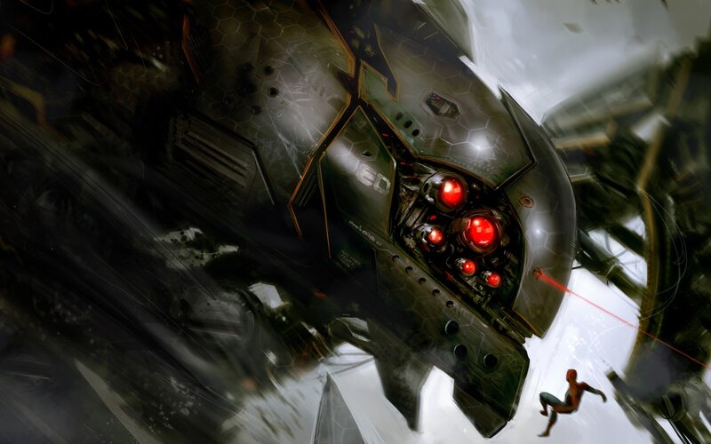 Spider-Man vs. robotic drone