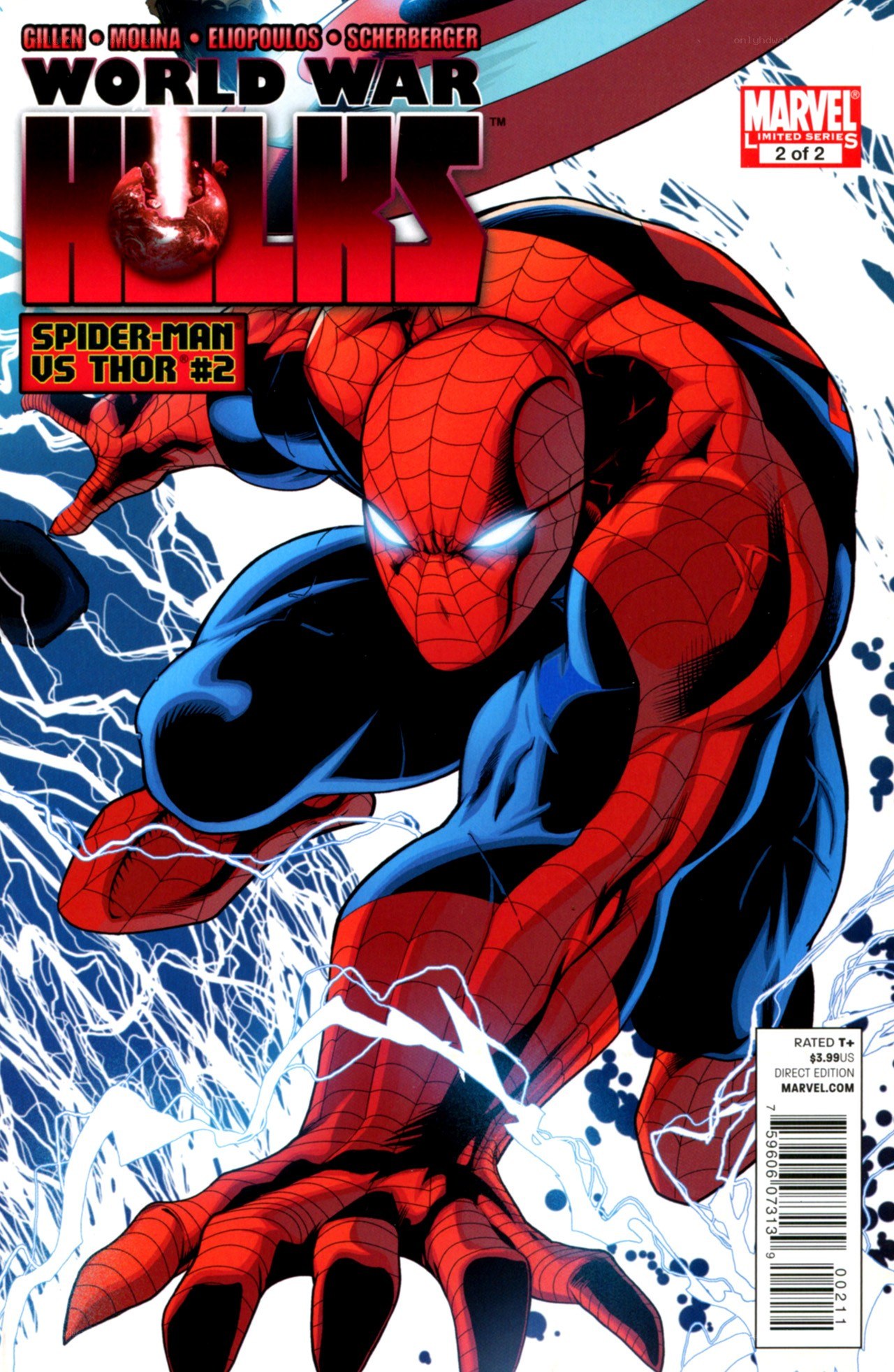 Spider-Man vs Thor comic cover