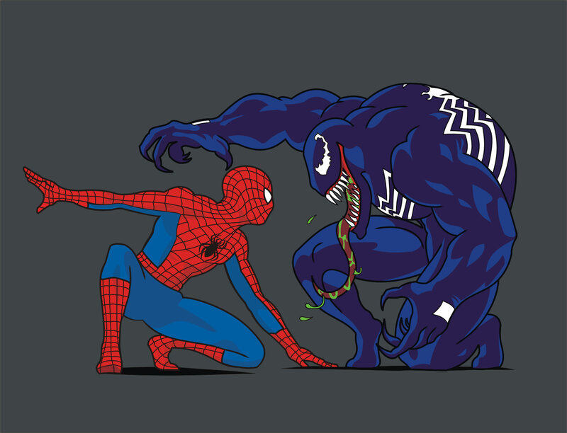 Spider-Man vs Venom battle
