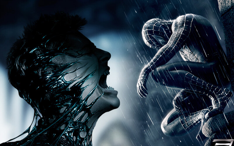 Spider-Man vs Venom confrontation
