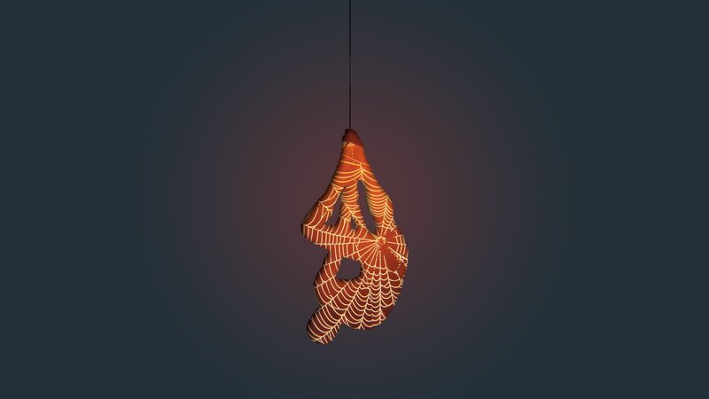 Spider-Man web pattern pendant