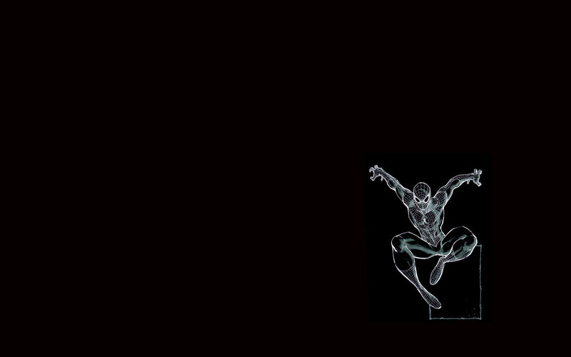 Spider-Man wireframe illustration