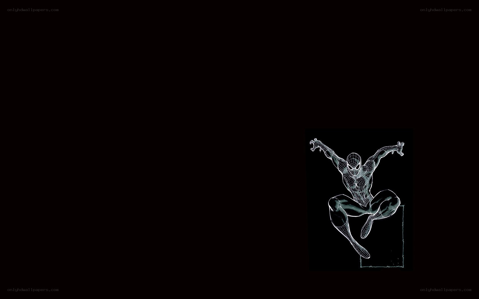 Spider-Man wireframe illustration
