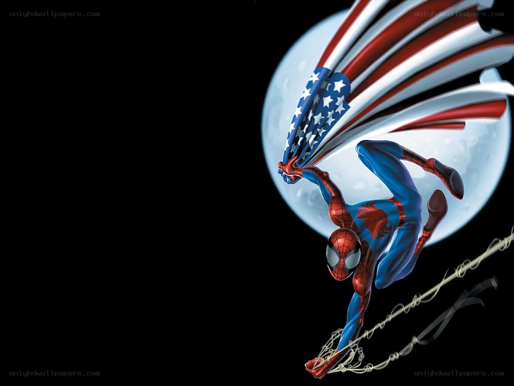 Spider-Man with American flag