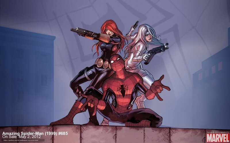 Spider-Man with Black Widow and Silver Sable