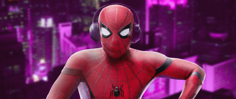 Spider-man with Headphones