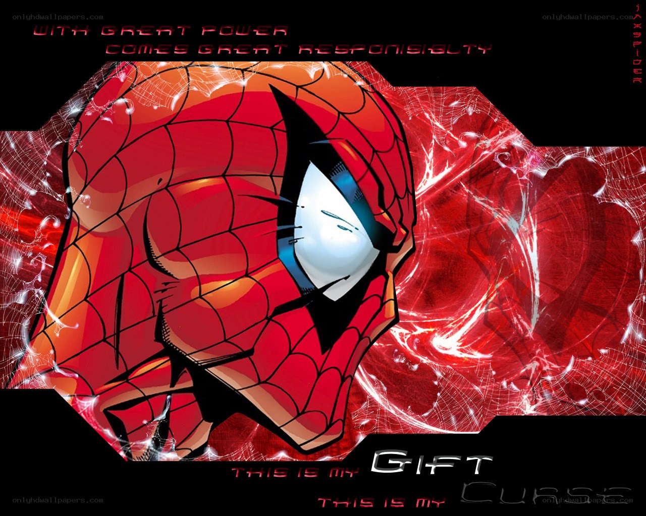 Spider-Man with quote