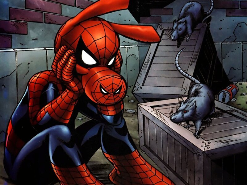 Spider-Man with rats