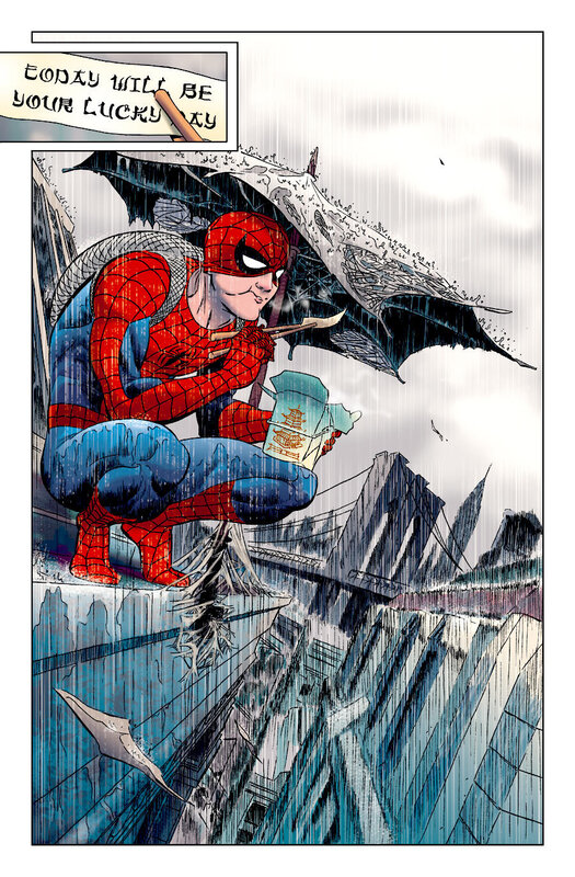 Spider-Man with takeout