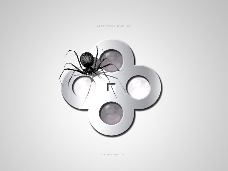 Spider on a metallic design