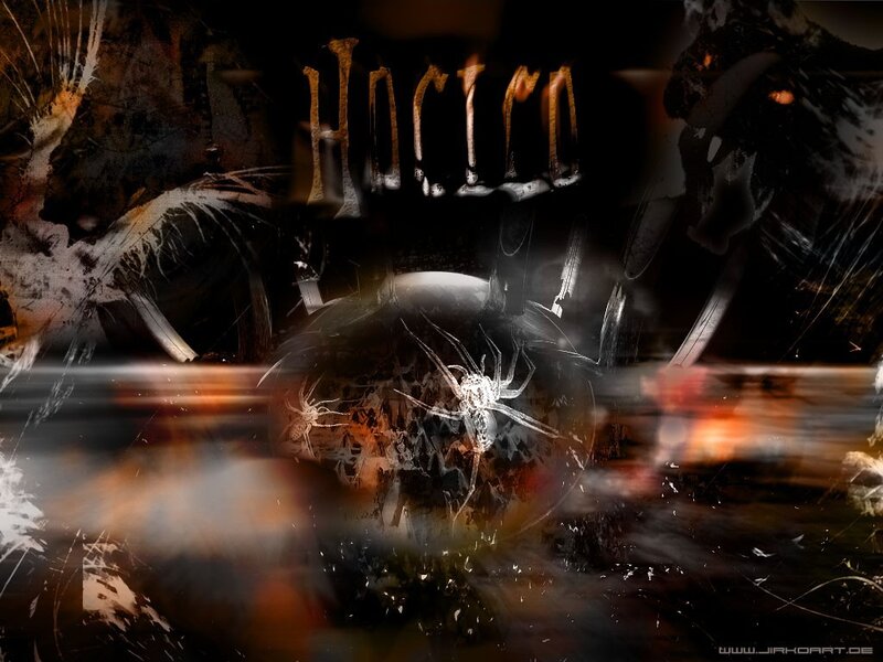 Spider on Web — Black, Dark, Digital Art