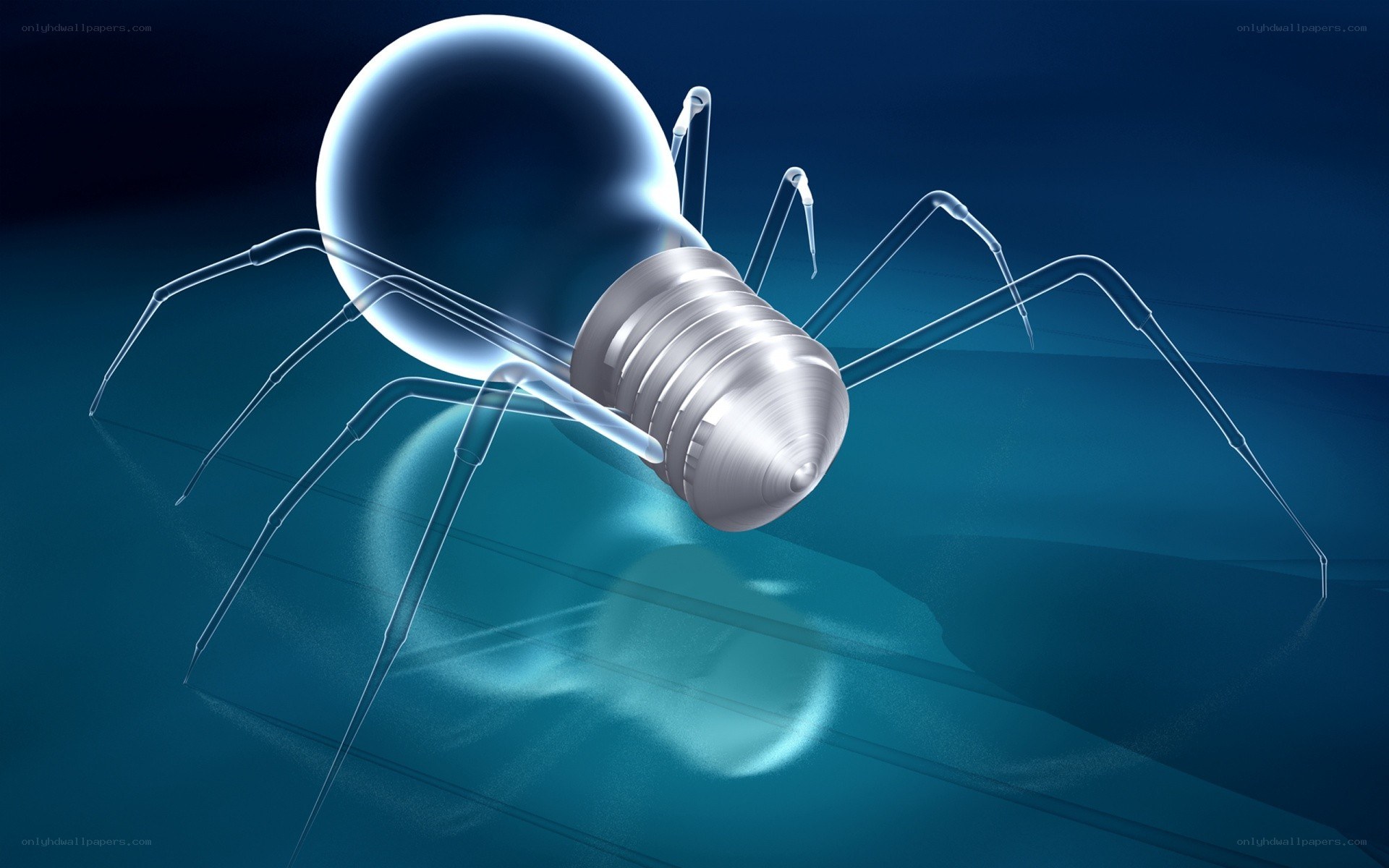 Spider with light bulb body