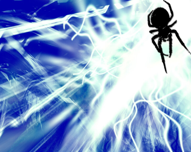 Spider with lightning effect