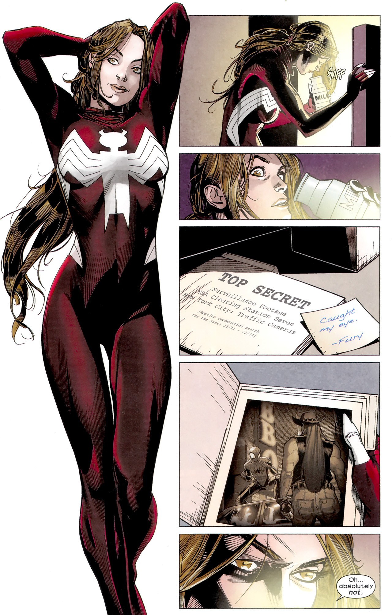 Spider-Woman comic panel