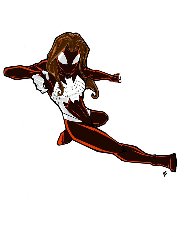 Spider-Woman in action
