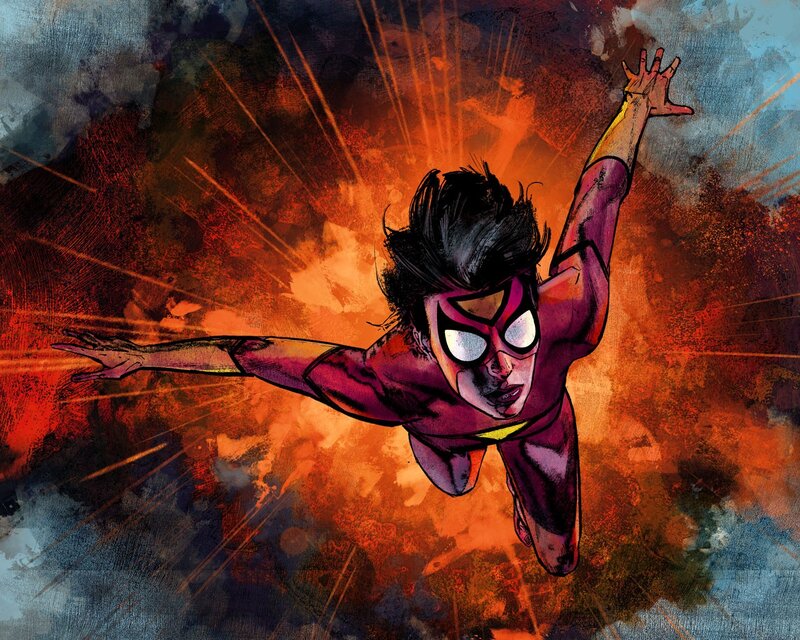 Spider-Woman in action