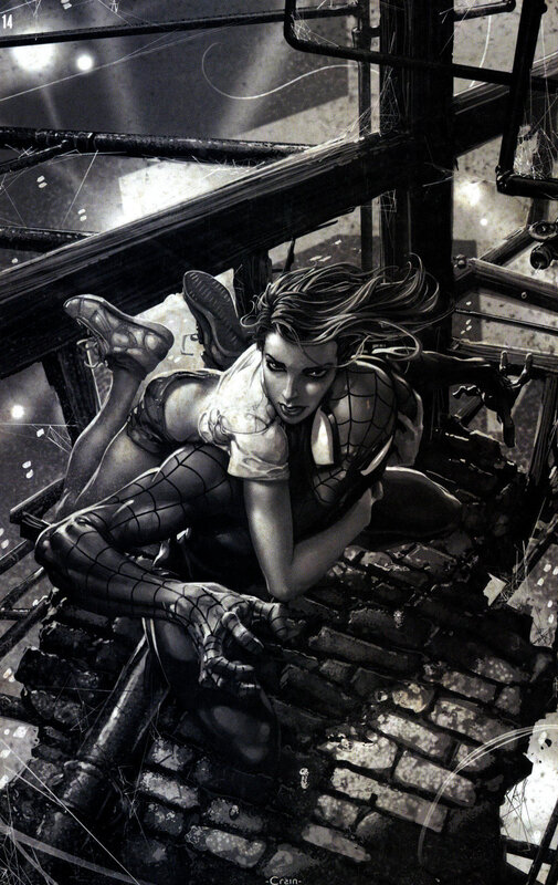 Spider-Woman in action