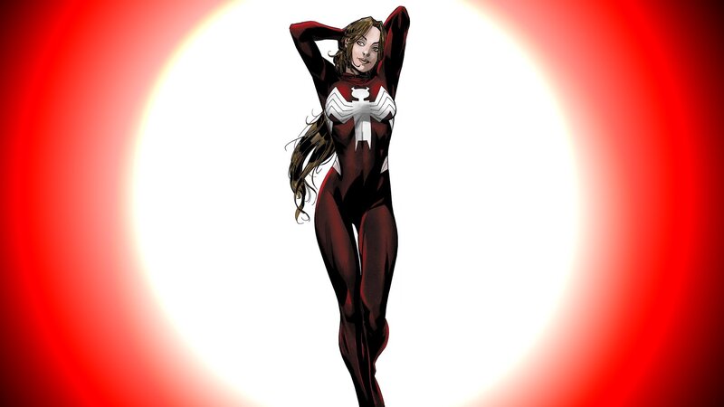 Spider-Woman in red suit