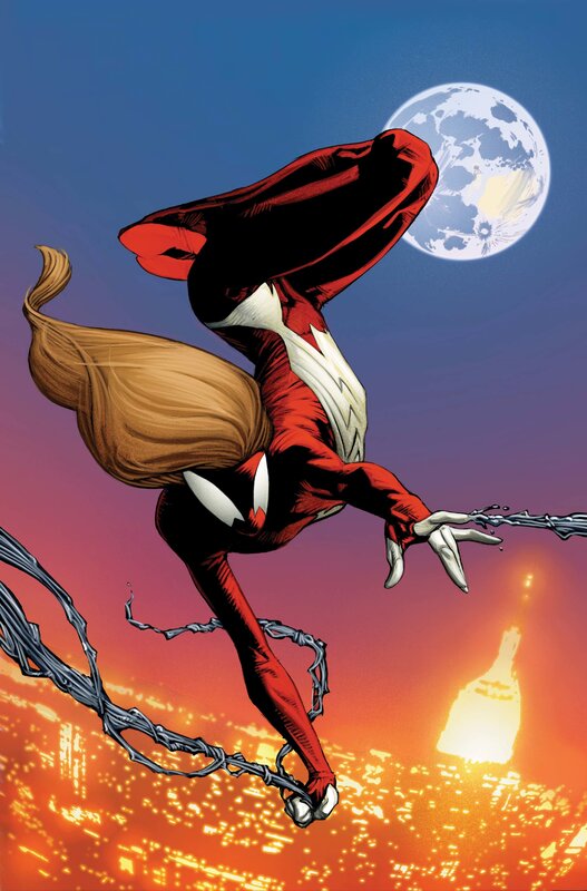 Spider-Woman swings through city