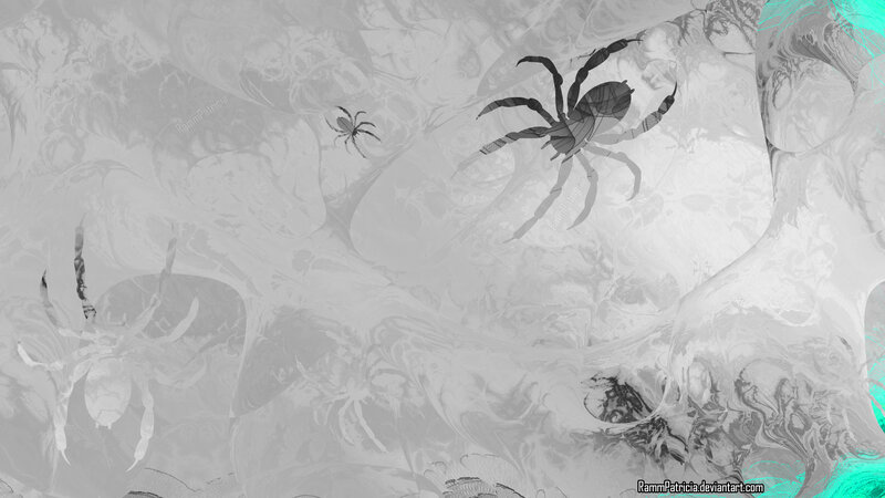 Spiders on Marbled Background
