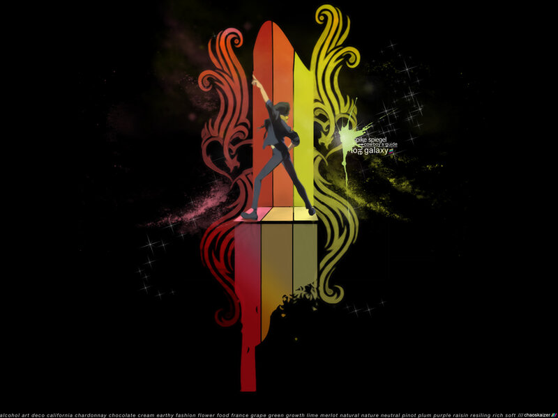 Spike Spiegel art deco illustration