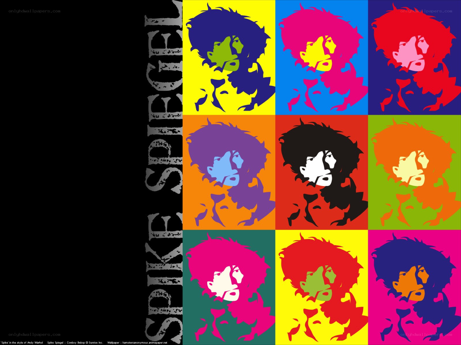 Spike Spiegel pop art collage