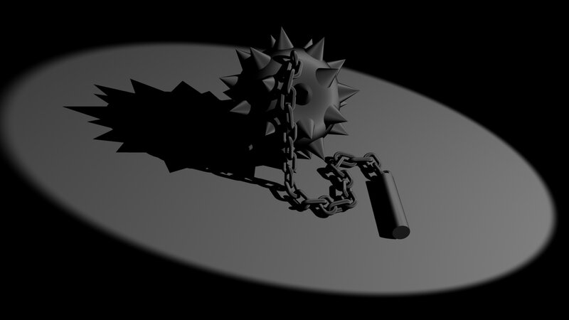 spiked ball and chain weapon