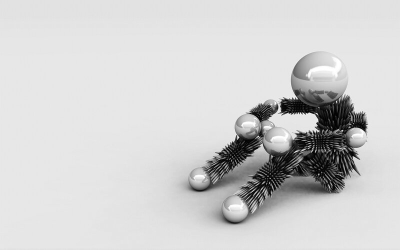 Spiky Figure with Spheres