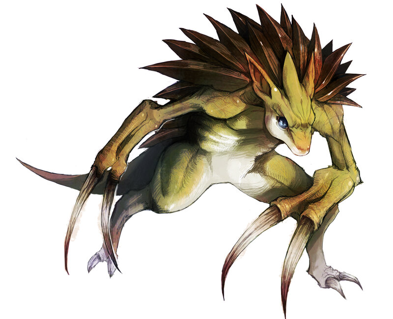 spiky green creature