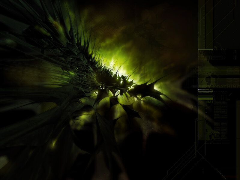 Spiky Green Fractal Structure