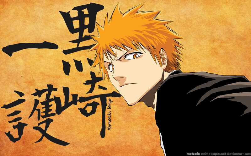 Spiky-haired Anime Character — Orange, Determined