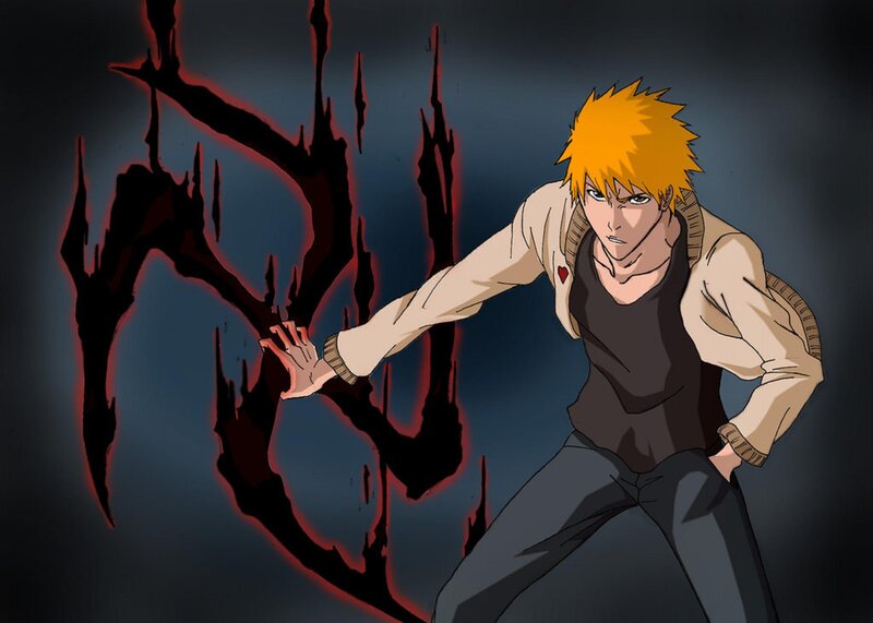 Spiky-haired Anime Character — Orange, Dramatic, Night