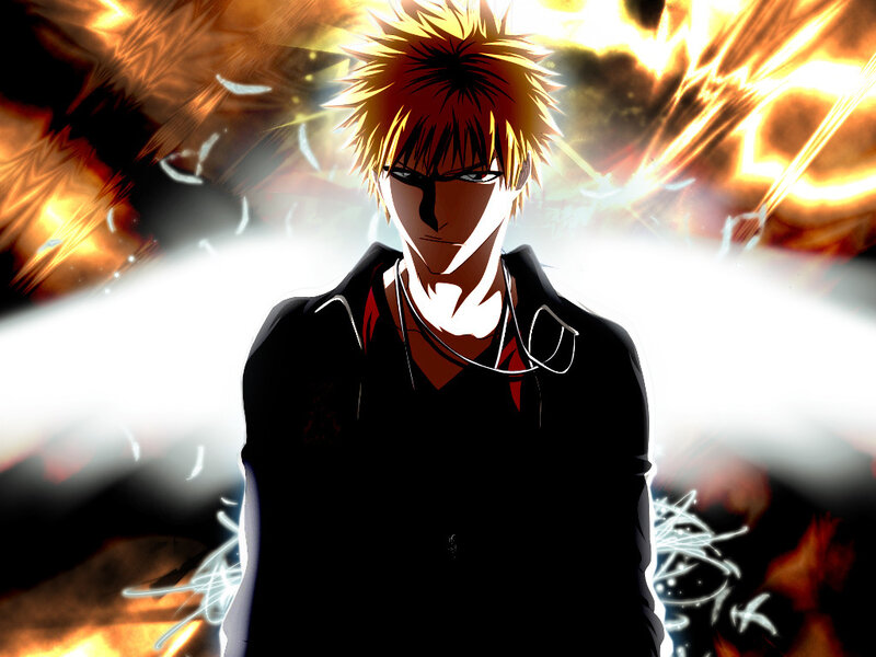 Spiky-haired Anime Character — Orange
