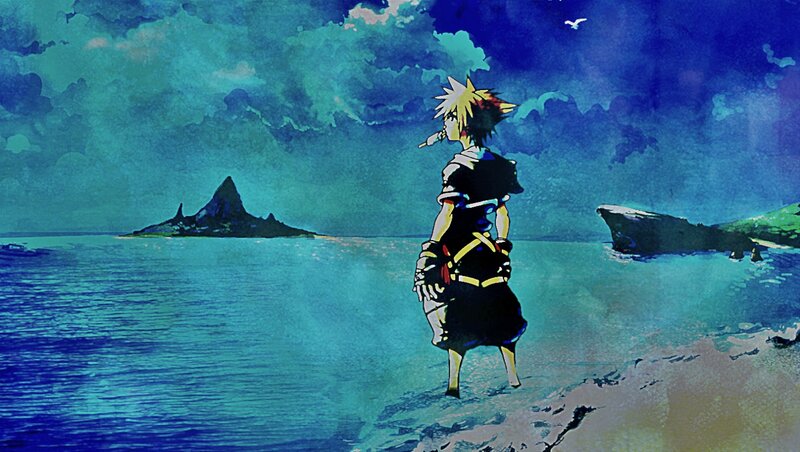 Spiky-haired Boy on Beach