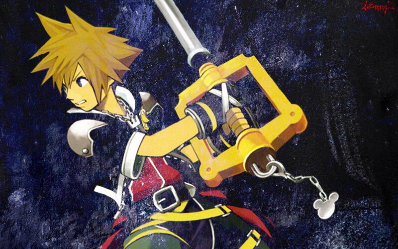 Spiky-haired Boy with Keyblade