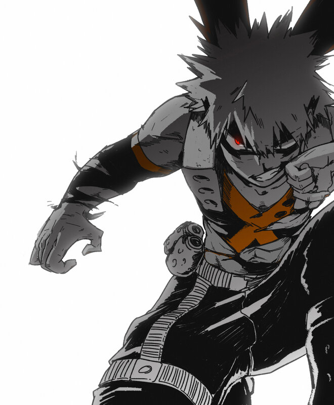 Spiky-haired Character — Black, Aggressive