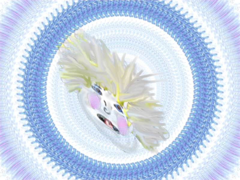 Spiky-haired Character — Blue