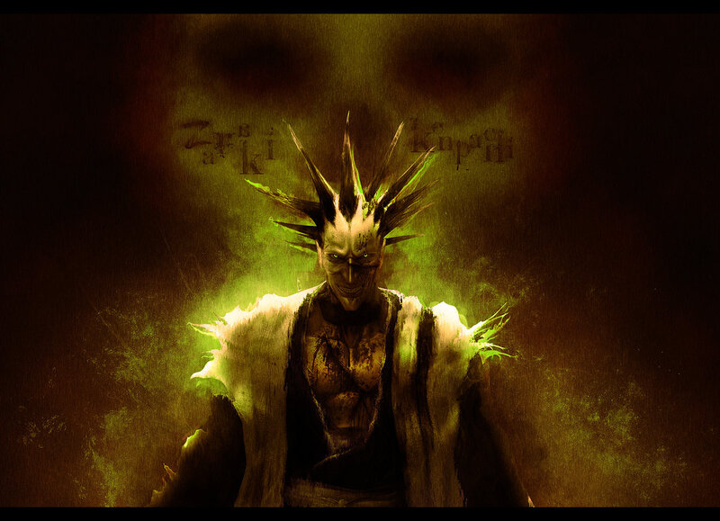 Spiky-haired Character — Green