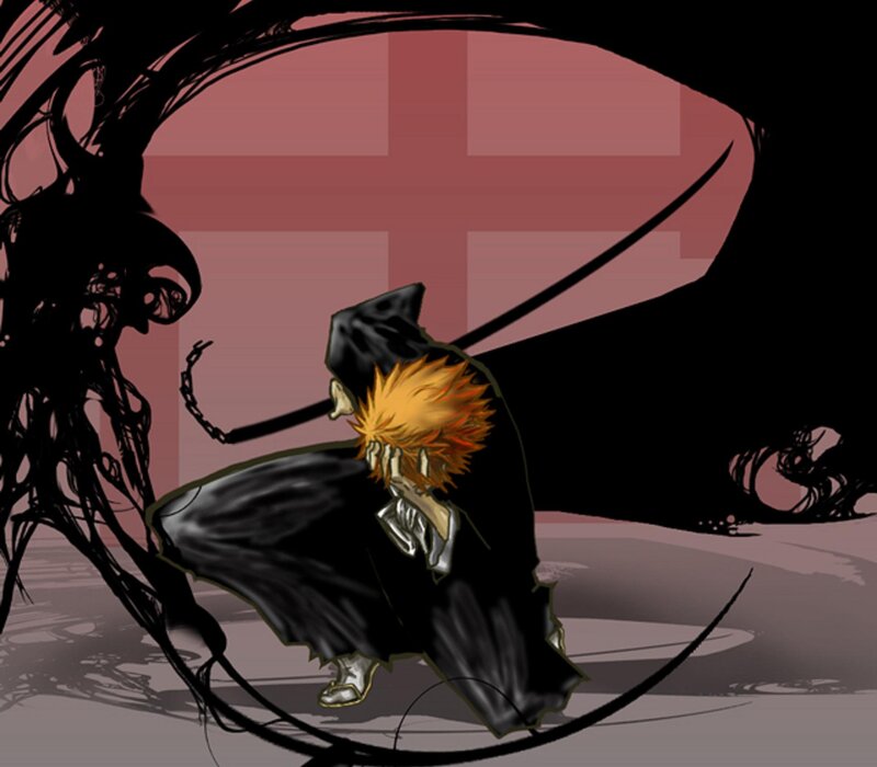 Spiky-haired Character in Black Cloak