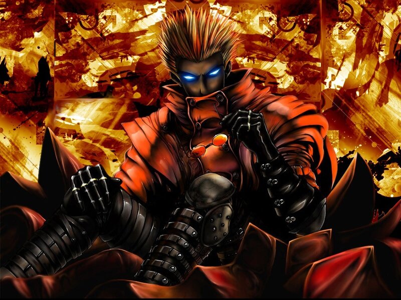 Spiky-haired Character — Red, Dramatic, Manga