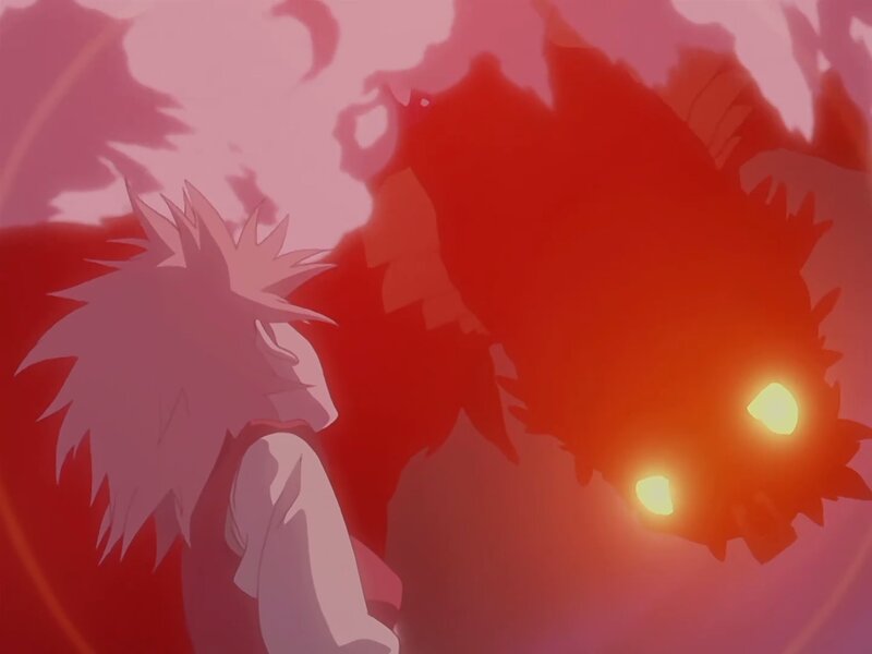 Spiky-haired Character — Red, Dramatic
