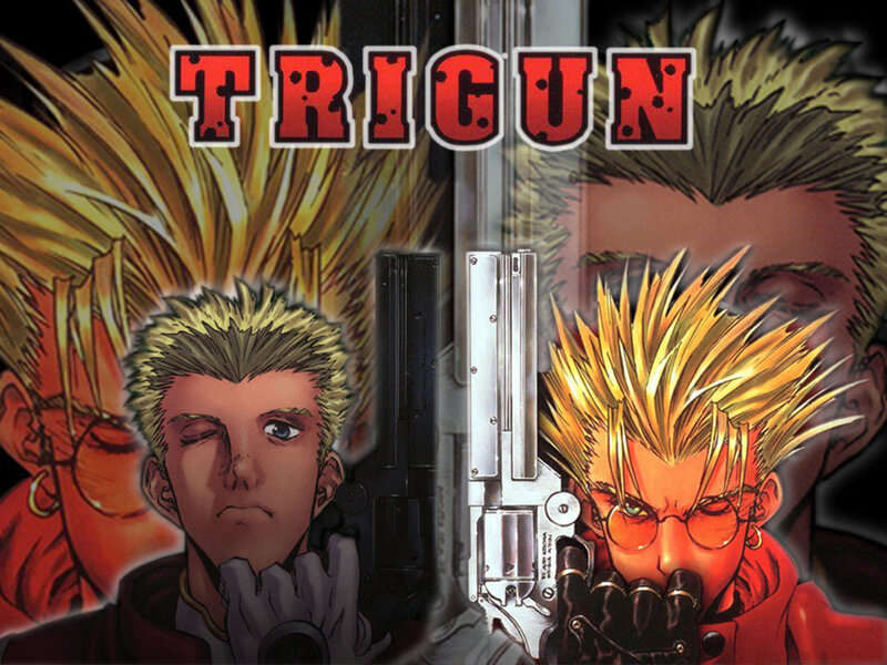 Spiky-haired Man with Guns — Red