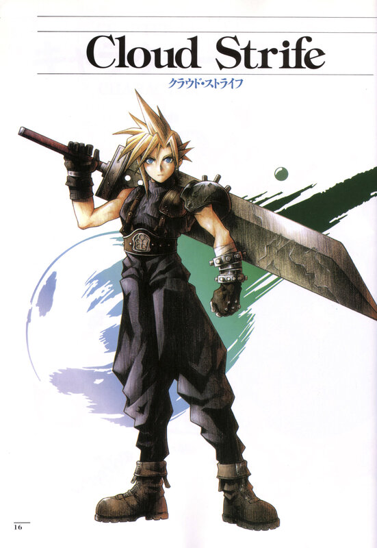 Spiky-haired Man with Sword — Black, Dramatic, Manga, Belt
